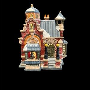 Vintage Lemax Brewster Police Precinct No. 3 porcelain lighted building